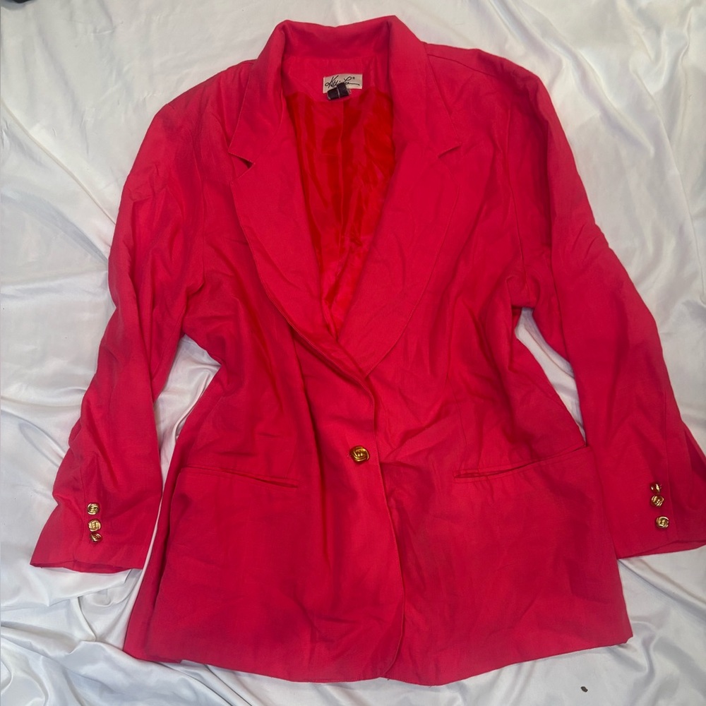 Kathie Lee vintage made in USA size 22 Women's Red Blazer
